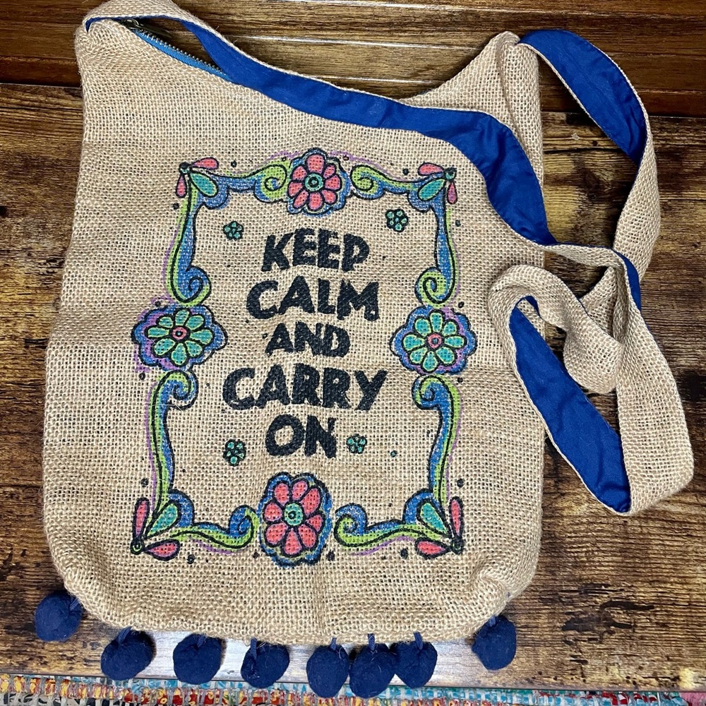 Burlap Crossbody Bag/Purse